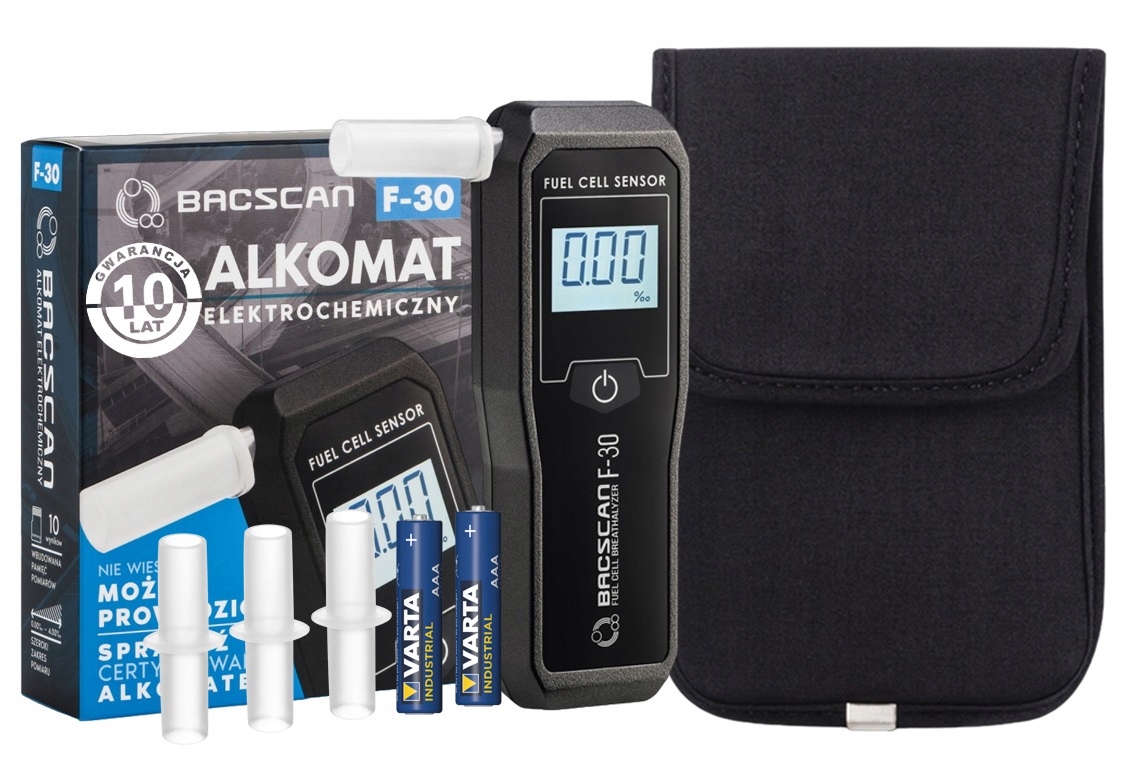 Elektrochemický alkohol tester BACscan F-30 + kryt na alkohol tester Aisko AP-AIS-PBF30 čierny